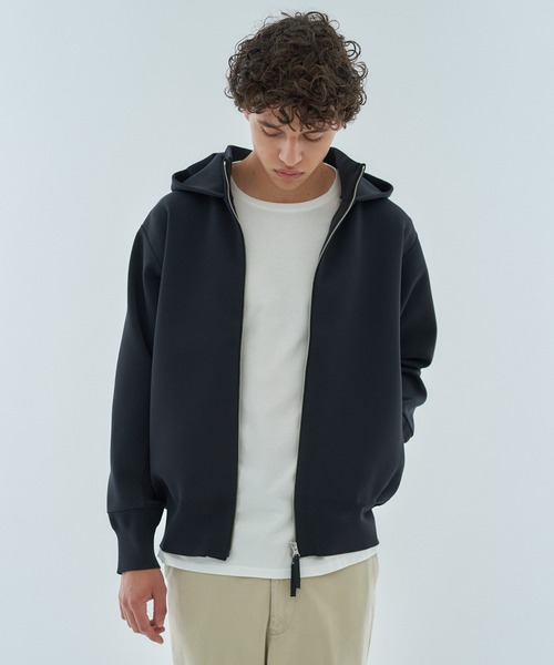 ESTNATION（エストネーション）の「ESTNATION / ミラノリブ フーディーブルゾン＜ECOPET＞（パーカー・メンズ・ブラック/ライトブルー/ライトグレー・MEDIUM/X-LARGE/LARGE）」の13枚目の写真