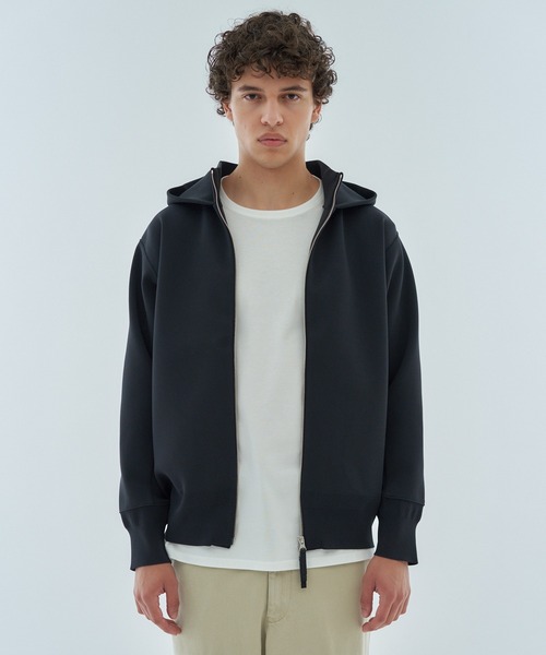 ESTNATION（エストネーション）の「ESTNATION / ミラノリブ フーディーブルゾン＜ECOPET＞（パーカー・メンズ・ブラック/ライトブルー/ライトグレー・MEDIUM/X-LARGE/LARGE）」の8枚目の写真