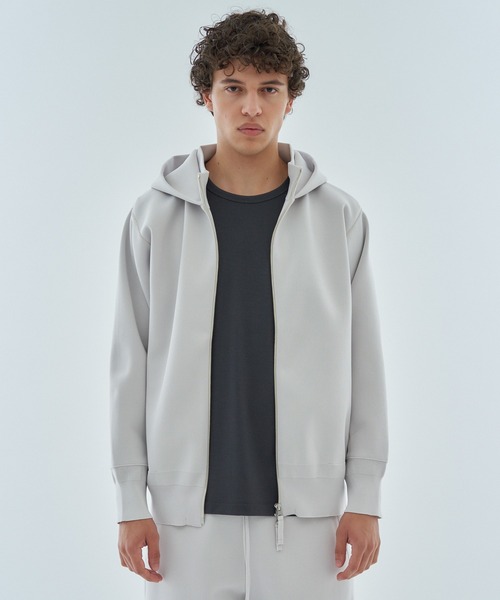 ESTNATION（エストネーション）の「ESTNATION / ミラノリブ フーディーブルゾン＜ECOPET＞（パーカー・メンズ・ブラック/ライトブルー/ライトグレー・MEDIUM/X-LARGE/LARGE）」の9枚目の写真