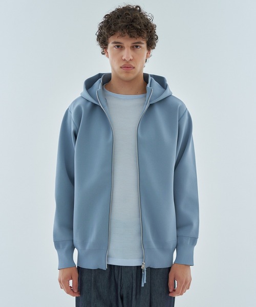 ESTNATION（エストネーション）の「ESTNATION / ミラノリブ フーディーブルゾン＜ECOPET＞（パーカー・メンズ・ブラック/ライトブルー/ライトグレー・MEDIUM/X-LARGE/LARGE）」の7枚目の写真