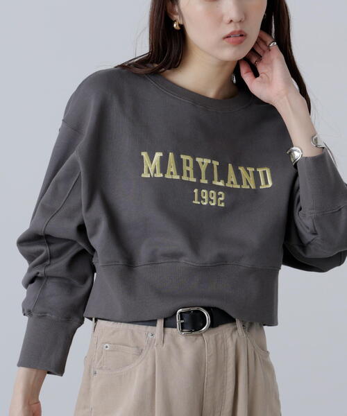 FREE'S MART（フリーズマート）の「◆カレッジロゴショート丈スウェット（スウェット・レディース・ホワイト系その他/ブラウン/ブラック・FREE）」の5枚目の写真