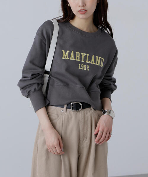 FREE'S MART（フリーズマート）の「◆カレッジロゴショート丈スウェット（スウェット・レディース・ホワイト系その他/ブラウン/ブラック・FREE）」の6枚目の写真