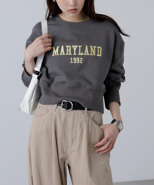 FREE'S MART（フリーズマート）の「◆カレッジロゴショート丈スウェット（スウェット・レディース・ホワイト系その他/ブラウン/ブラック・FREE）」の7枚目の写真