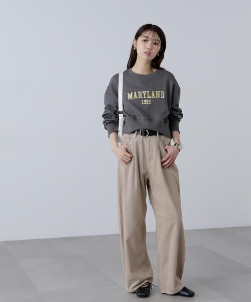 FREE'S MART（フリーズマート）の「◆カレッジロゴショート丈スウェット（スウェット・レディース・ホワイト系その他/ブラウン/ブラック・FREE）」の9枚目の写真