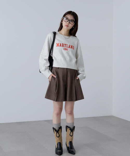 FREE'S MART（フリーズマート）の「◆カレッジロゴショート丈スウェット（スウェット・レディース・ホワイト系その他/ブラウン/ブラック・FREE）」の19枚目の写真