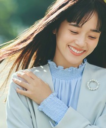 COMME CA ISM（コムサイズム）の「【宮城舞さん着用】サークルブローチ（ブローチ/コサージュ）」