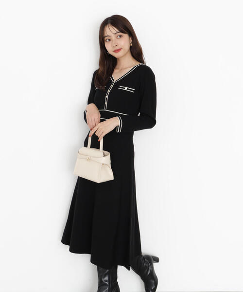 配色ラインニットワンピース / 1215240910（ワンピース）｜PROPORTION