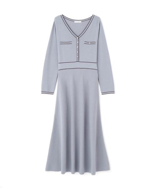 PROPORTION BODY DRESSING(プロポーションボディドレッシング)の「配色ラインニットワンピース / 1215240910(ワンピース・レディース・ブルー/ベージュ/ブラック・MEDIUM/SMALL)」の18枚目の写真