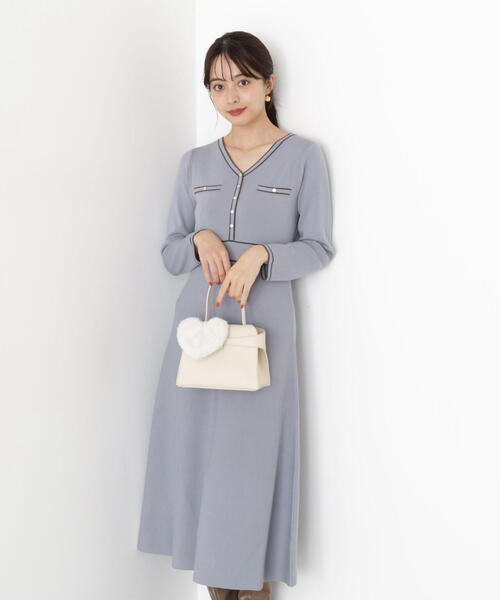 配色ラインニットワンピース / 1215240910（ワンピース）｜PROPORTION