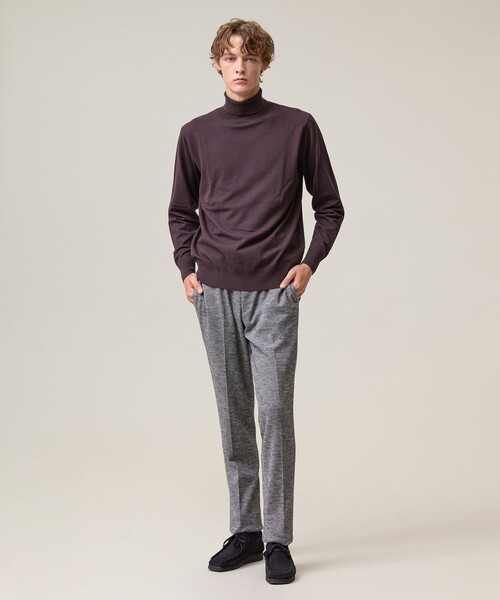 J.PRESS(ジェイプレス)の「【セットアップ対応 / ストレッチ】SOFAニット ハイグレードジャージー スラックス(スラックス・メンズ・ブラック系8・94/90/86/82/78)」の5枚目の写真