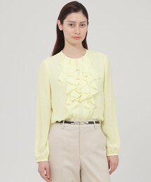 Paul Stuart（ポールスチュアート）の「【Nikkei magazine掲載】【ウォッシャブル】ソフトジョーゼット ブラウス（シャツ/ブラウス）」