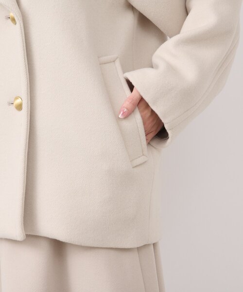 ラブティックボンボン　ロイヤルビーバーメタル釦ピーコート　ブラック 着心地抜群】ロイヤルビーバーメタル釦ピーコート | La boutique