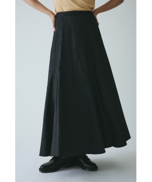 HeRIN.CYE（ヘリンドットサイ）の「Herringbone maxi skirt　　ヘリンボーンマキシスカート（スカート・レディース・ブラウン/ブラック・36/38）」の2枚目の写真