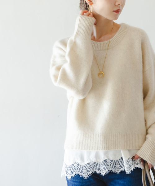 YAKクルーネックプルオーバー（ニット/セーター）｜NOBLE（ノーブル