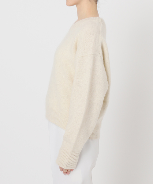 ノーブル　YAKクルーネックプルオーバー　ホワイトA 新品未使用タグ付き セール】YAKクルーネックプルオーバー（ニット/セーター）｜NOBLE