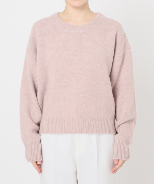 Noble（ノーブル）の「YAKクルーネックプルオーバー（ニット/セーター・レディース・ピンク/ホワイト系その他/ダークブルー・FREE）」の19枚目の写真