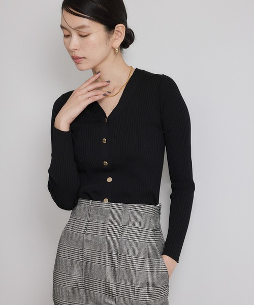 ハイゲージワイドリブニットカーディガン（カーディガン/ボレロ