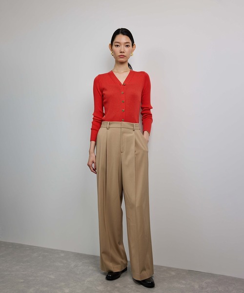 ROPE'（ロペ）の「ハイゲージワイドリブニットカーディガン（カーディガン/ボレロ・レディース・ブラック/グレー/レッド/オフホワイト/ピンク系その他・FREE）」の10枚目の写真