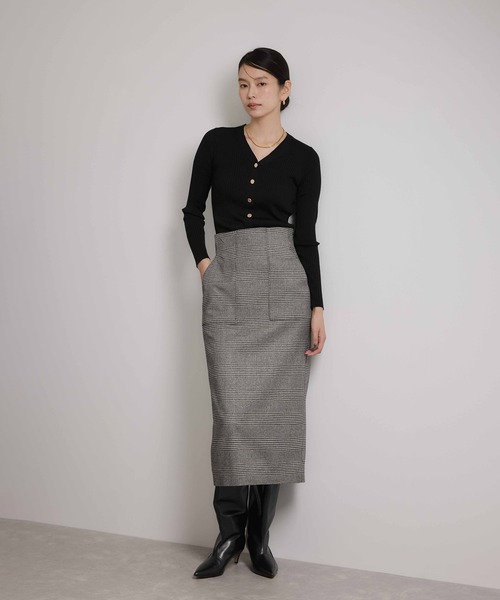 ROPE'（ロペ）の「ハイゲージワイドリブニットカーディガン（カーディガン/ボレロ・レディース・ブラック/グレー/レッド/オフホワイト/ピンク系その他・FREE）」の12枚目の写真