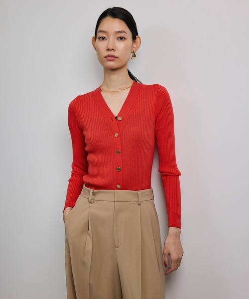 ハイゲージワイドリブニットカーディガン（カーディガン/ボレロ