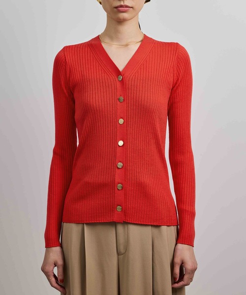 ROPE'（ロペ）の「ハイゲージワイドリブニットカーディガン（カーディガン/ボレロ・レディース・ブラック/グレー/レッド/オフホワイト/ピンク系その他・FREE）」の17枚目の写真