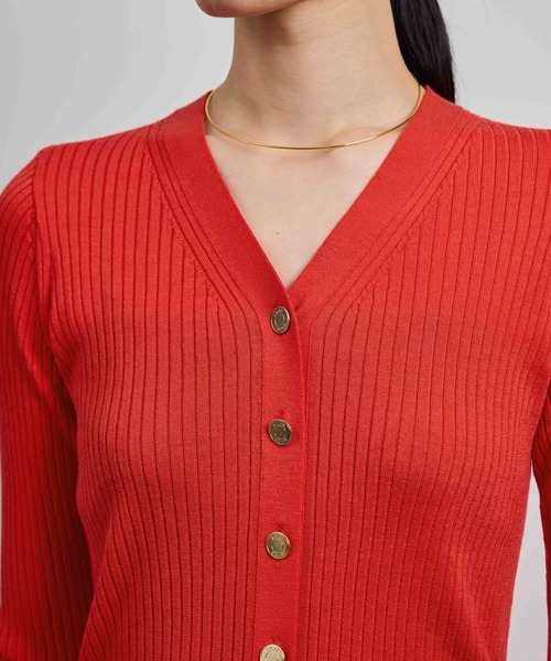 ROPE'（ロペ）の「ハイゲージワイドリブニットカーディガン（カーディガン/ボレロ・レディース・ブラック/グレー/レッド/オフホワイト/ピンク系その他・FREE）」の20枚目の写真