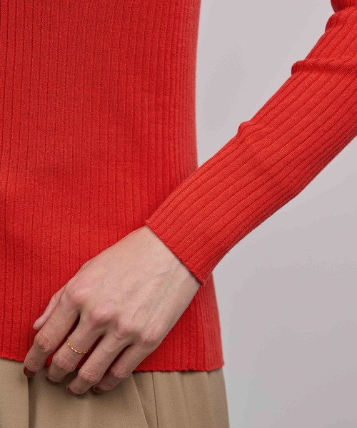 ROPE'（ロペ）の「ハイゲージワイドリブニットカーディガン（カーディガン/ボレロ・レディース・ブラック/グレー/レッド/オフホワイト/ピンク系その他・FREE）」の21枚目の写真