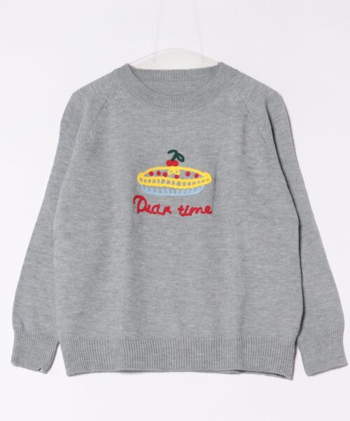 Lace Ladies(レースレディース)の「クルーネック 刺繍 オーバーサイズ ニット プルオーバー(ニット/セーター・レディース・グレー/グリーン/ブラック/アイボリー・FREE)」の18枚目の写真