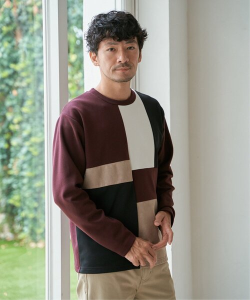 ikka(イッカ)の「【芸能人着用】ブロックスダンボールクルーネック(スウェット・メンズ・ホワイト/ネイビー/ワイン/グリーン・M/L/XL/S)」の17枚目の写真