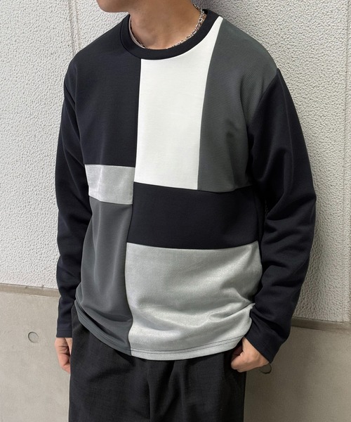 ikka(イッカ)の「【芸能人着用】ブロックスダンボールクルーネック(スウェット・メンズ・ホワイト/ネイビー/ワイン/グリーン・M/L/XL/S)」の8枚目の写真