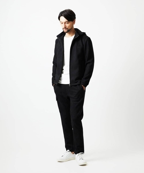 MICHEL KLEIN HOMME   （ミッシェルクランオム）の「【セットアップ】スエード調スウェットパンツ（カーゴパンツ・メンズ・カーキ/ブラック・MEDIUM/X-LARGE/LARGE）」の5枚目の写真