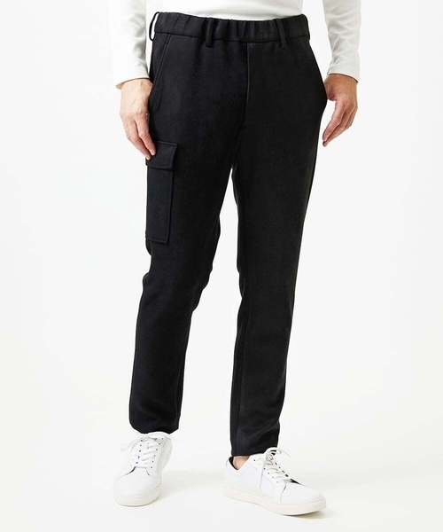 MICHEL KLEIN HOMME   （ミッシェルクランオム）の「【セットアップ】スエード調スウェットパンツ（カーゴパンツ・メンズ・カーキ/ブラック・MEDIUM/X-LARGE/LARGE）」の6枚目の写真