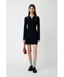 LOGO CABLE KNIT MINI DRESS / ロゴ ケーブル ニット ミニ ドレス