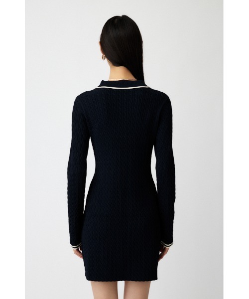 LOGO CABLE KNIT MINI DRESS / ロゴ ケーブル ニット ミニ ドレス