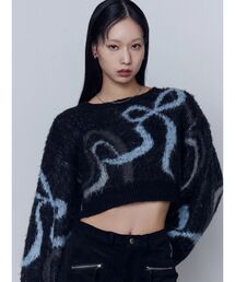 EMODA | リボンラインショートニット(ニット/セーター)