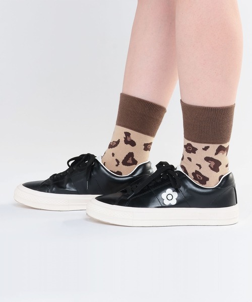 MARY QUANT（マリークワント）の「MQレオパード ソックス（ソックス/靴下・レディース・グリーン/モカ/グレー・FREE）」の2枚目の写真