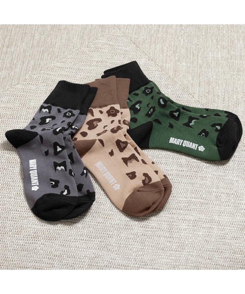 MARY QUANT（マリークワント）の「MQレオパード ソックス（ソックス/靴下・レディース・グリーン/モカ/グレー・FREE）」の10枚目の写真