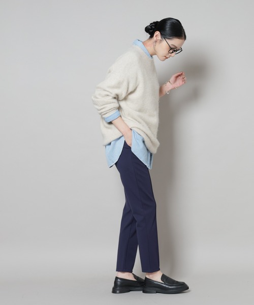 NANO universe（ナノユニバース）の「ピンタックポンチスリムパンツ（その他パンツ・レディース・ブラック/ネイビー・S/M）」の18枚目の写真