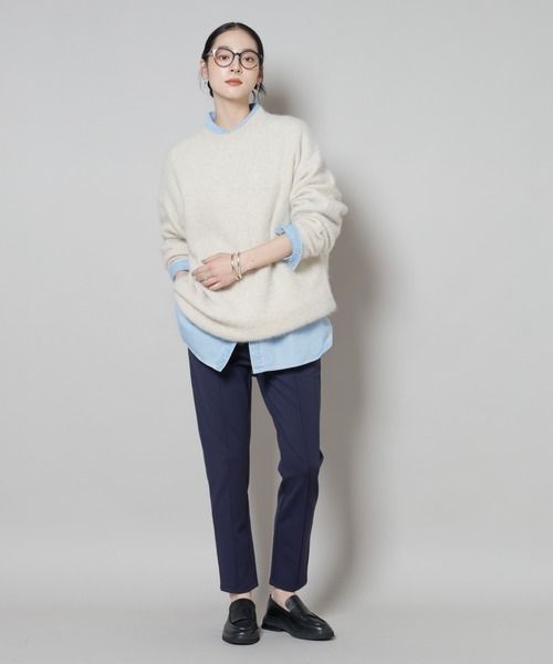 NANO universe（ナノユニバース）の「ピンタックポンチスリムパンツ（その他パンツ・レディース・ブラック/ネイビー・S/M）」の19枚目の写真