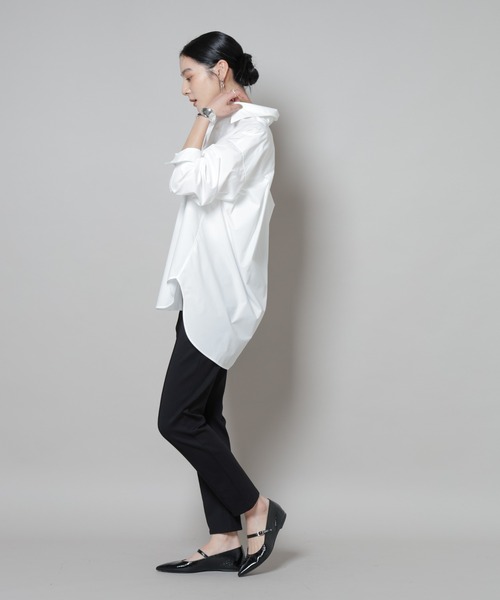 NANO universe（ナノユニバース）の「ピンタックポンチスリムパンツ（その他パンツ・レディース・ブラック/ネイビー・S/M）」の8枚目の写真