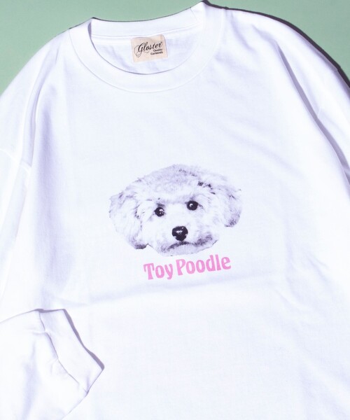 GLOSTER(グロスター)の「【人気シリーズ】【DOG&CAT】犬猫プリント クルーネックロンT(Tシャツ/カットソー・メンズ・ホワイト系その他5/ホワイト系その他/ホワイト系その他3/ホワイト系その他6/ホワイト系その他2/ホワイト系その他4・S/M/L)」の5枚目の写真