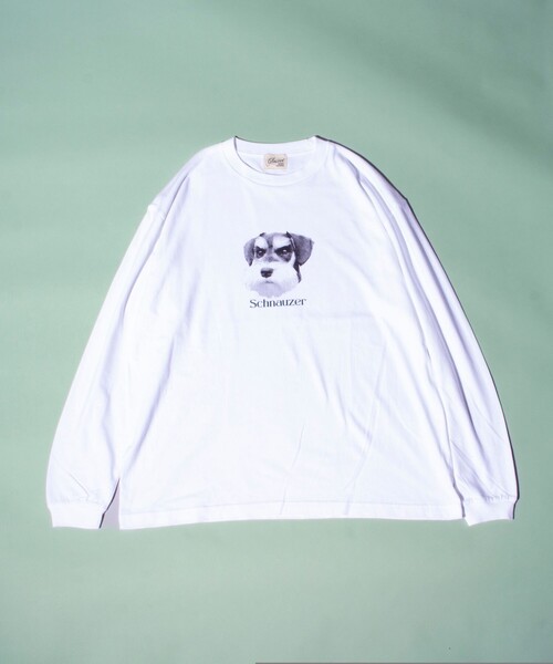 GLOSTER(グロスター)の「【人気シリーズ】【DOG&CAT】犬猫プリント クルーネックロンT(Tシャツ/カットソー・メンズ・ホワイト系その他5/ホワイト系その他/ホワイト系その他3/ホワイト系その他6/ホワイト系その他2/ホワイト系その他4・S/M/L)」の9枚目の写真