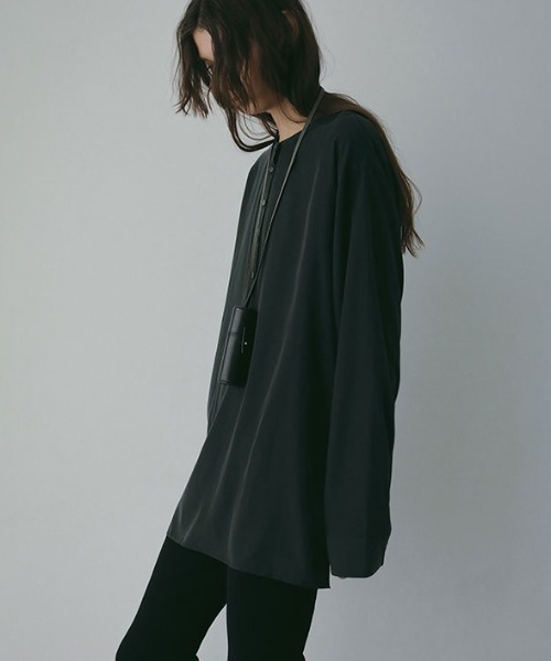 ETRE TOKYO 25AW シアーヘンリーネックプルオーバー ブラック シアー