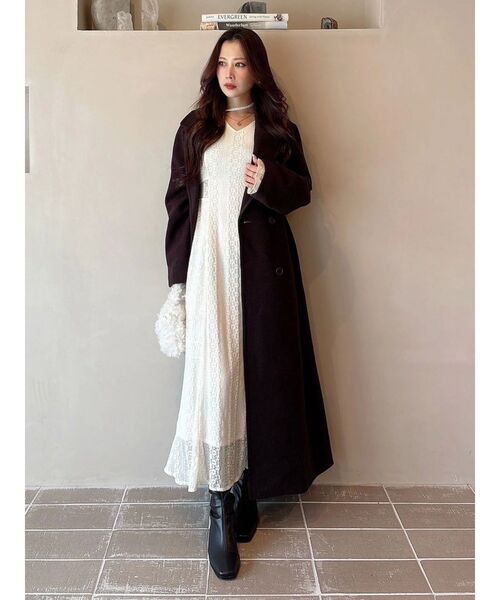 MERCURYDUO（マーキュリーデュオ）の「カットレースブロッキングフレアスリーブマーメイドワンピース（ワンピース・レディース・ブラック/イエロー/ミント・SMALL/MEDIUM）」の21枚目の写真