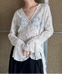 Ameri | UND 2WAY CUT LACE FRILL TOP(Tシャツ/カットソー)