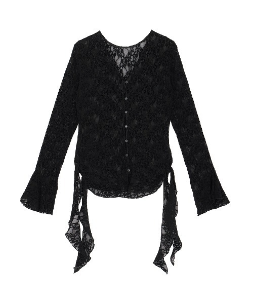 UND 2WAY CUT LACE FRILL TOP（Tシャツ/カットソー）｜Ameri（アメリ