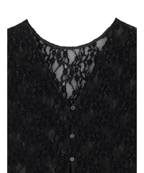 AMERI UND 2WAY CUT LACE FRILL TOPブラックF新品 UND 2WAY CUT LACE FRILL TOP（Tシャツ/カットソー）｜Ameri（アメリ