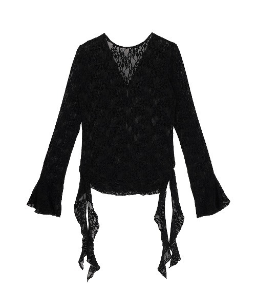 UND 2WAY CUT LACE FRILL TOP（Tシャツ/カットソー）｜Ameri（アメリ