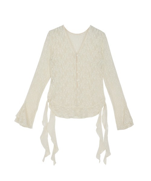 UND 2WAY CUT LACE FRILL TOP（Tシャツ/カットソー）｜Ameri（アメリ