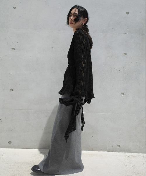 UND 2WAY CUT LACE FRILL TOP（Tシャツ/カットソー）｜Ameri（アメリ